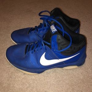 Blue nike basketball shoes